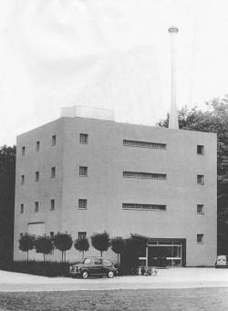 Het reactorgebouw in Wageningen in 1964